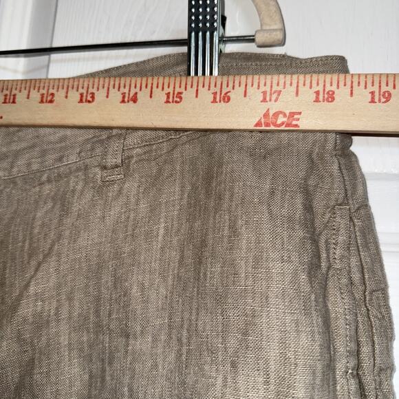 Madda Fella Key West Men's 100% Linen Shorts Brown Chino Slash Pockets Size 38 - Picture 9 of 14